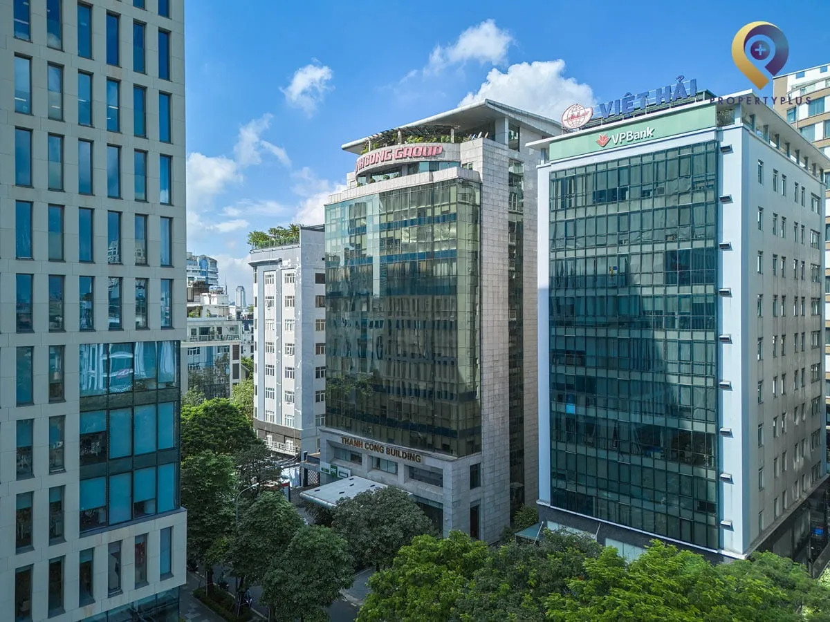 Toàn cảnh tòa nhà Thành Công Building nhìn từ bên ngoài